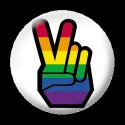 Pride Peace Hand Button